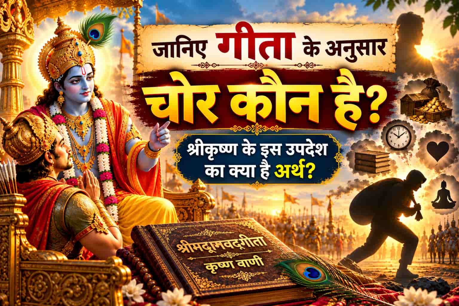 जानिए भगवद्गीता के अनुसार चोर कौन है? श्रीकृष्ण के इस उपदेश का क्या है अर्थ?